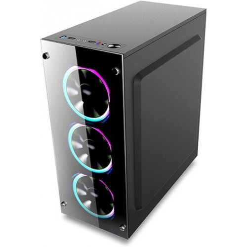 Корпус 1stPlayer Fire Dancing-V2 Color LED без БП Black (Восстановлено продавцом, 880637) купить в Украине: Киев, Днепр, Харьков, Одесса  | Проверка совместимости, низкая цена, отзывы, характеристики от TELEMART фото
