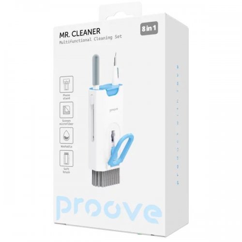 Набор для чистки Proove Multifunctional Cleaning Set Mr. Cleaner 8 in 1 (MCS00000802) White купить в Украине: Киев, Днепр, Харьков, Одесса  | Низкая цена, отзывы, характеристики от TELEMART фото
