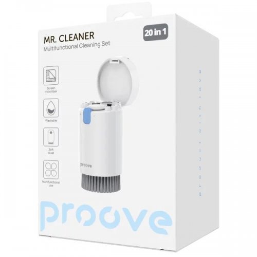 Набор для чистки Proove Multifunctional Cleaning Set Mr. Cleaner 20 in 1 (MCS00002002) White купить в Украине: Киев, Днепр, Харьков, Одесса  | Низкая цена, отзывы, характеристики от TELEMART фото