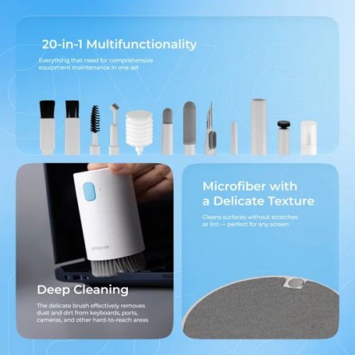 Набор для чистки Proove Multifunctional Cleaning Set Mr. Cleaner 20 in 1 (MCS00002002) White купить в Украине: Киев, Днепр, Харьков, Одесса  | Низкая цена, отзывы, характеристики от TELEMART фото