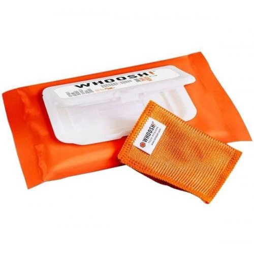 Серветки для очищення екрану Whoosh! Screen Cleaning Wipes 20 pcs + Microfiber Cloth 14 x 14cm (1FG20WPENFR) купити в Україні: Київ, Львів, Хмельницький, Тернопіль, Івано-Франківськ | Низька ціна, відгуки, характеристики від TELEMART фото