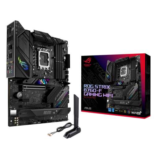 Материнська плата Asus ROG STRIX B760-F GAMING WIFI (s1700, Intel B760) (Відновлено продавцем, 880666) купити в Україні: Київ, Львів, Хмельницький, Тернопіль, Івано-Франківськ | Перевірка сумісності, низька ціна, відгуки, характеристики від TELEMART фото