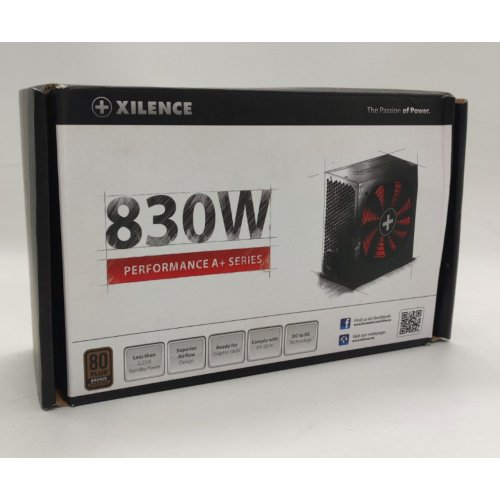Блок живлення Xilence Performance A+ 830W (XP830R8) (Відновлено продавцем, 880672) купити в Україні: Київ, Львів, Хмельницький, Тернопіль, Івано-Франківськ | Перевірка сумісності, низька ціна, відгуки, характеристики від TELEMART фото