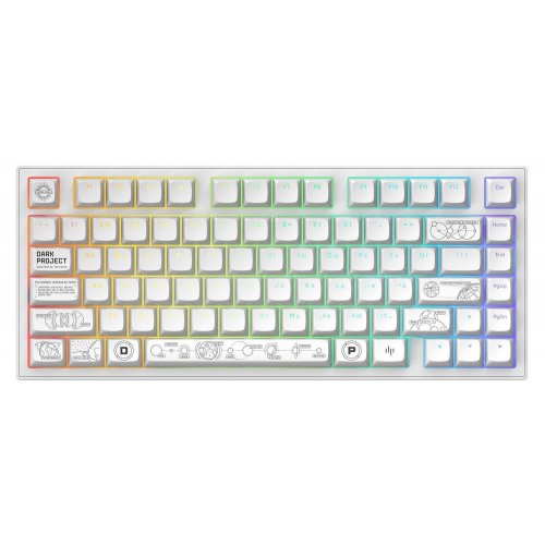 Уцінка клавіатура Dark Project ALU81 Terra Nova PBT RGB Mech G3MS Moonstone (DPKB_NOVA_81_ANSI_WHITE_UA) White (Сліди використання, 880718) купити в Україні: Київ, Львів, Хмельницький, Тернопіль, Івано-Франківськ | Низька ціна, відгуки, характеристики від TELEMART фото