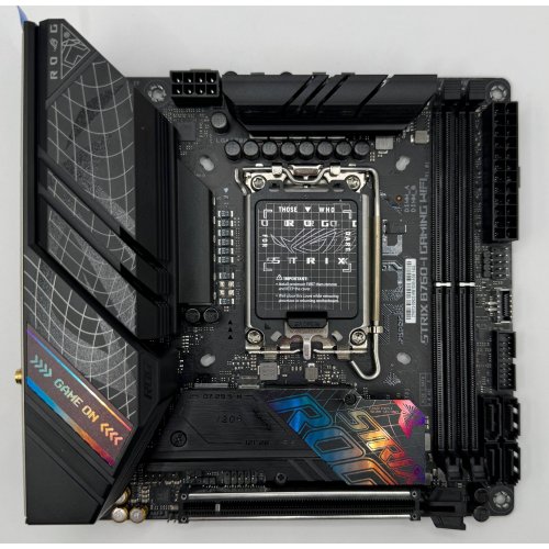 Материнська плата Asus ROG STRIX B760-I GAMING WIFI (s1700, Intel B760) (Відновлено продавцем, 880845) купити в Україні: Київ, Львів, Хмельницький, Тернопіль, Івано-Франківськ | Перевірка сумісності, низька ціна, відгуки, характеристики від TELEMART фото