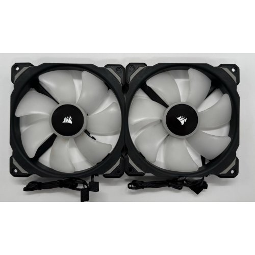 Кулер для корпуса Corsair ML140 RGB LED Premium Magnetic Levitation Twin Pack (CO-9050078-WW) (Відновлено продавцем, 880855) купити в Україні: Київ, Львів, Хмельницький, Тернопіль, Івано-Франківськ | Перевірка сумісності, низька ціна, відгуки, характеристики від TELEMART фото