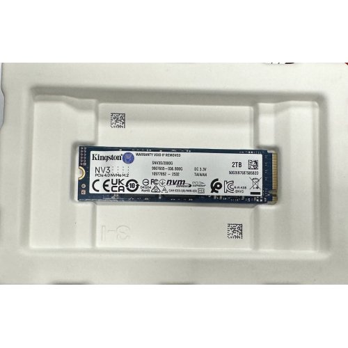 Уценка ssd-диск Kingston NV3 3D NAND 2TB M.2 (2280 PCI-E) NVMe x4 (SNV3S/2000G) (Следы установки, неродная упаковка, 880873) купить в Украине: Киев, Днепр, Харьков, Одесса  | Проверка совместимости, низкая цена, отзывы, характеристики от TELEMART фото
