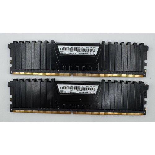Озу Corsair DDR4 16GB (2x8GB) 3000Mhz Vengeance LPX (CMK16GX4M2D3000C16) Black (Восстановлено продавцом, 880897) купить в Украине: Киев, Днепр, Харьков, Одесса  | Проверка совместимости, низкая цена, отзывы, характеристики от TELEMART фото
