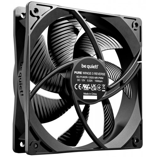 Уценка набор кулеров для корпуса Be Quiet! Pure Wings 3 120mm PWM Reverse Triple-Pack (BL137) Black (Вскрытая упаковка, 880982) купить в Украине: Киев, Днепр, Харьков, Одесса  | Проверка совместимости, низкая цена, отзывы, характеристики от TELEMART фото