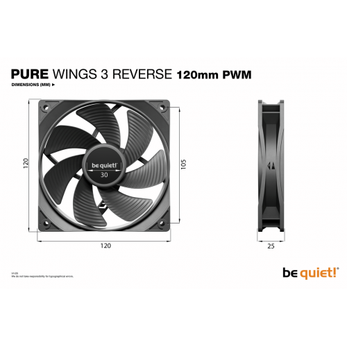 Уценка набор кулеров для корпуса Be Quiet! Pure Wings 3 120mm PWM Reverse Triple-Pack (BL137) Black (Вскрытая упаковка, 880982) купить в Украине: Киев, Днепр, Харьков, Одесса  | Проверка совместимости, низкая цена, отзывы, характеристики от TELEMART фото