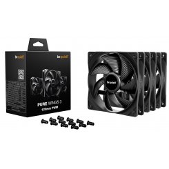 Уценка набор кулеров для корпуса Be Quiet! Pure Wings 3 120mm PWM Triple-Pack (BL141) Black (Вскрытая упаковка, 880983)