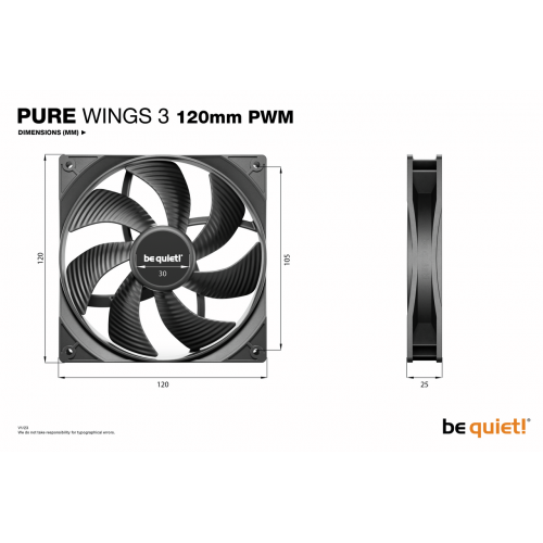 Уценка набор кулеров для корпуса Be Quiet! Pure Wings 3 120mm PWM Triple-Pack (BL141) Black (Вскрытая упаковка, 880983) купить в Украине: Киев, Днепр, Харьков, Одесса  | Проверка совместимости, низкая цена, отзывы, характеристики от TELEMART фото