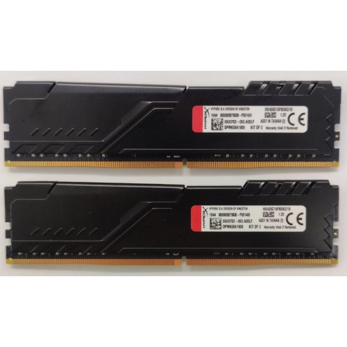 Озп HyperX DDR4 16GB (2x8GB) 2666Mhz Fury Black (HX426C16FB3K2/16) (Відновлено продавцем, 881165) купити в Україні: Київ, Львів, Хмельницький, Тернопіль, Івано-Франківськ | Перевірка сумісності, низька ціна, відгуки, характеристики від TELEMART фото