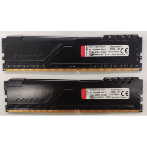 Озп HyperX DDR4 16GB (2x8GB) 3200Mhz Fury Black (HX432C16FB3K2/16) (Відновлено продавцем, 881173) купити в Україні: Київ, Львів, Хмельницький, Тернопіль, Івано-Франківськ | Перевірка сумісності, низька ціна, відгуки, характеристики від TELEMART фото