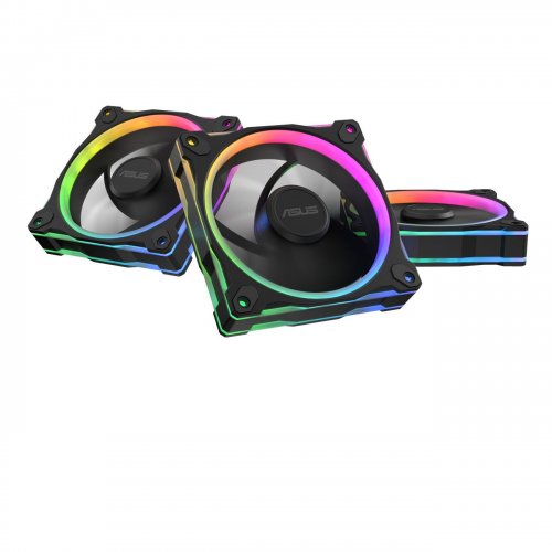 Набор кулеров для корпуса Asus Prime MR120 ARGB Reverse Triple Pack (90DA00L0-B09020) Black (Восстановлено продавцом, 881185) купить в Украине: Киев, Днепр, Харьков, Одесса  | Проверка совместимости, низкая цена, отзывы, характеристики от TELEMART фото