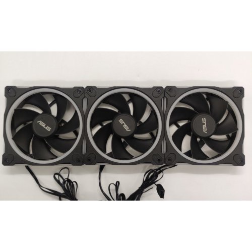 Набор кулеров для корпуса Asus Prime MR120 ARGB Reverse Triple Pack (90DA00L0-B09020) Black (Восстановлено продавцом, 881185) купить в Украине: Киев, Днепр, Харьков, Одесса  | Проверка совместимости, низкая цена, отзывы, характеристики от TELEMART фото