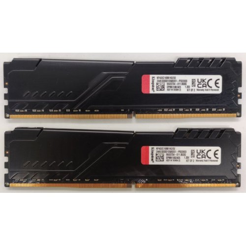 Озп Kingston DDR4 32GB (2x16GB) 3200Mhz FURY Beast Black (KF432C16BB1K2/32) (Відновлено продавцем, 881206) купити в Україні: Київ, Львів, Хмельницький, Тернопіль, Івано-Франківськ | Перевірка сумісності, низька ціна, відгуки, характеристики від TELEMART фото