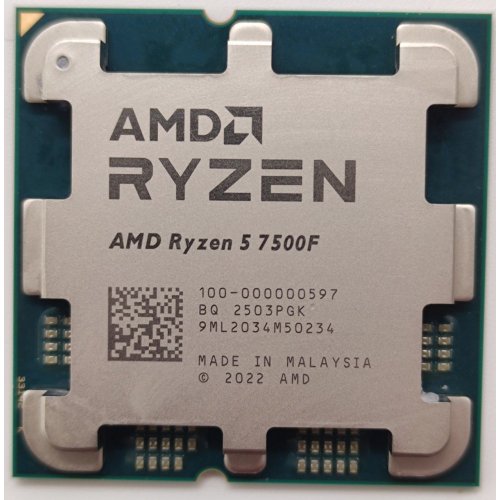 Процесор AMD Ryzen 5 7500F 3.7(5.0)GHz 32MB sAM5 Tray (100-000000597) (Відновлено продавцем, 881387) купити в Україні: Київ, Львів, Хмельницький, Тернопіль, Івано-Франківськ | Перевірка сумісності, низька ціна, відгуки, характеристики від TELEMART фото