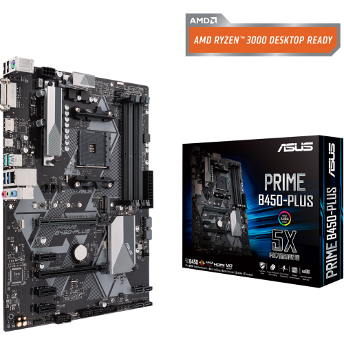 Материнская плата Asus PRIME B450-PLUS (sAM4, AMD B450) (Восстановлено продавцом, 881389) купить в Украине: Киев, Днепр, Харьков, Одесса  | Проверка совместимости, низкая цена, отзывы, характеристики от TELEMART фото