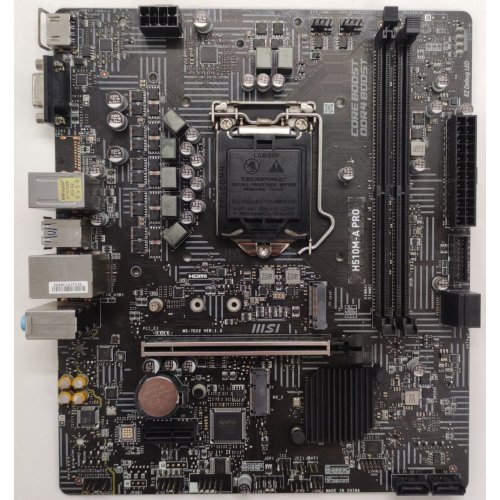 Материнская плата MSI H510M-A PRO (s1200, Intel H510) (Восстановлено продавцом, 881396) купить в Украине: Киев, Днепр, Харьков, Одесса  | Проверка совместимости, низкая цена, отзывы, характеристики от TELEMART фото