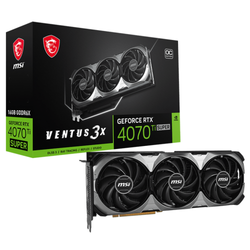 Відеокарта MSI GeForce RTX 4070 Ti SUPER VENTUS 3X OC 16384MB (RTX 4070 Ti SUPER 16G VENTUS 3X OC) (Відновлено продавцем, 881400) купити в Україні: Київ, Львів, Хмельницький, Тернопіль, Івано-Франківськ | Перевірка сумісності, низька ціна, відгуки, характеристики від TELEMART фото