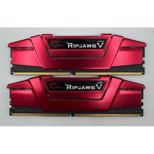Озп G.Skill DDR4 16GB (2x8GB) 3600Mhz Ripjaws V Red (F4-3600C19D-16GVRB) (Відновлено продавцем, 881516) купити в Україні: Київ, Львів, Хмельницький, Тернопіль, Івано-Франківськ | Перевірка сумісності, низька ціна, відгуки, характеристики від TELEMART фото