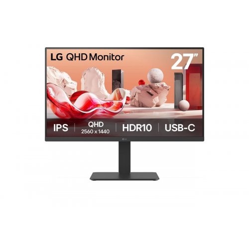 Монитор LG 27" 27BA65QB-B Black купить в Украине: Киев, Днепр, Харьков, Одесса  | Низкая цена, отзывы, характеристики от TELEMART фото