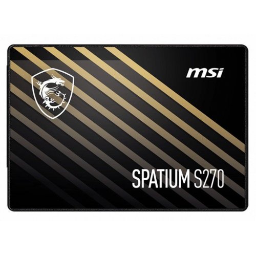 Уценка ssd-диск MSI SPATIUM S270 3D NAND 480GB SATA 2.5" (S78-440E350-P83) (Вскрытая упаковка, 881606) купить в Украине: Киев, Днепр, Харьков, Одесса  | Проверка совместимости, низкая цена, отзывы, характеристики от TELEMART фото