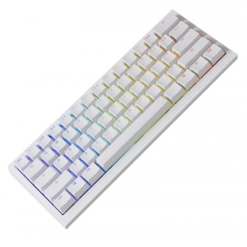 Уцінка клавіатура Ducky One X Mini Ducky Inductive Linear Switches Wireless (DKON2461AST3-DAUSPDOECL2WW1) White (Розкрита упаковка, 881611) купити в Україні: Київ, Львів, Хмельницький, Тернопіль, Івано-Франківськ | Низька ціна, відгуки, характеристики від TELEMART фото