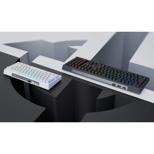 Уцінка клавіатура Ducky One X Mini Ducky Inductive Linear Switches Wireless (DKON2461AST3-DAUSPDOECL2WW1) White (Розкрита упаковка, 881611) купити в Україні: Київ, Львів, Хмельницький, Тернопіль, Івано-Франківськ | Низька ціна, відгуки, характеристики від TELEMART фото