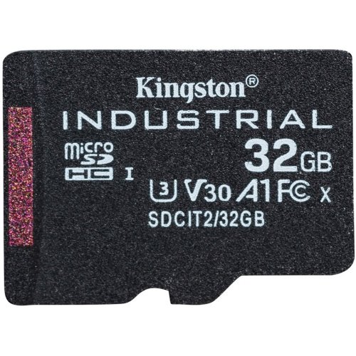 Карта памяти Kingston microSDHC Industrial 32GB Class 10 V30 A1 (с адаптером) (SDCIT2/32GB) купить в Украине: Киев, Днепр, Харьков, Одесса  | Низкая цена, отзывы, характеристики от TELEMART фото