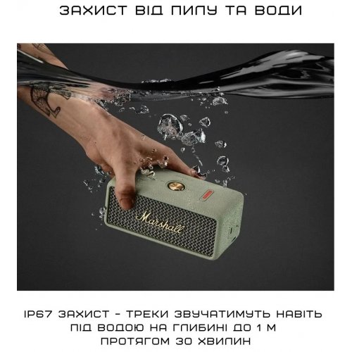 Портативная акустика Marshall Emberton III (1007861) Sage купить в Украине: Киев, Днепр, Харьков, Одесса  | Низкая цена, отзывы, характеристики от TELEMART фото