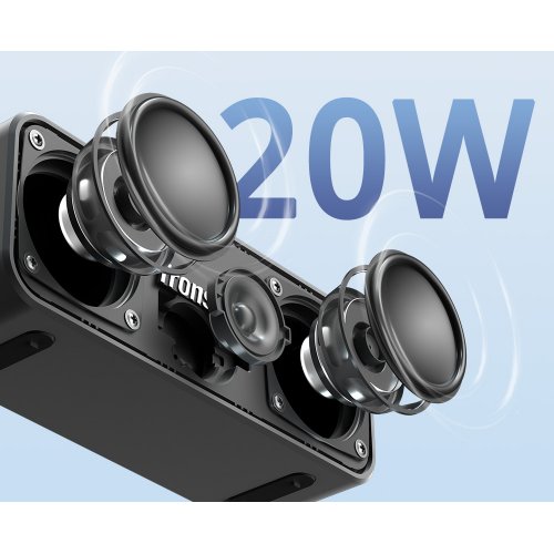 Портативная акустика Tronsmart T2 Plus Upgraded 20W (1019754) Black купить в Украине: Киев, Днепр, Харьков, Одесса  | Низкая цена, отзывы, характеристики от TELEMART фото