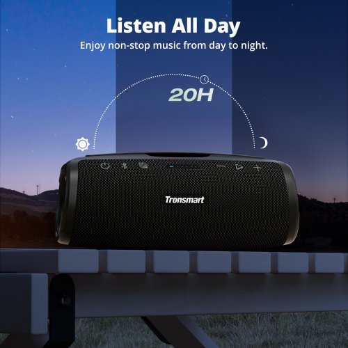 Портативна акустика Tronsmart Mirtune S100 RGB 50W (1120931) Black купити в Україні: Київ, Львів, Хмельницький, Тернопіль, Івано-Франківськ | Низька ціна, відгуки, характеристики від TELEMART фото