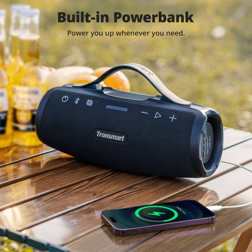 Портативна акустика Tronsmart Mirtune S100 RGB 50W (1120931) Black купити в Україні: Київ, Львів, Хмельницький, Тернопіль, Івано-Франківськ | Низька ціна, відгуки, характеристики від TELEMART фото