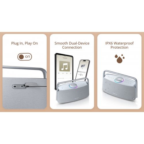Портативна акустика Tronsmart Fiitune X30 80W (1131580) Light Grey купити в Україні: Київ, Львів, Хмельницький, Тернопіль, Івано-Франківськ | Низька ціна, відгуки, характеристики від TELEMART фото