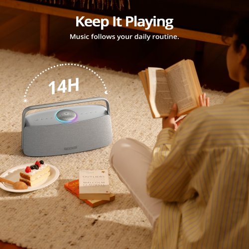 Портативна акустика Tronsmart Fiitune X30 80W (1131580) Light Grey купити в Україні: Київ, Львів, Хмельницький, Тернопіль, Івано-Франківськ | Низька ціна, відгуки, характеристики від TELEMART фото