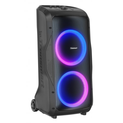 Портативна акустика Tronsmart Halo 300 Party Speaker RGB 240W (1144103) Black купити в Україні: Київ, Львів, Хмельницький, Тернопіль, Івано-Франківськ | Низька ціна, відгуки, характеристики від TELEMART фото