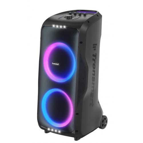 Портативна акустика Tronsmart Halo 300 Party Speaker RGB 240W (1144103) Black купити в Україні: Київ, Львів, Хмельницький, Тернопіль, Івано-Франківськ | Низька ціна, відгуки, характеристики від TELEMART фото
