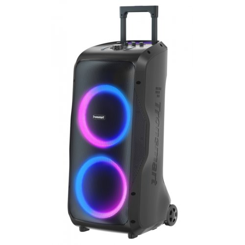 Портативна акустика Tronsmart Halo 300 Party Speaker RGB 240W (1144103) Black купити в Україні: Київ, Львів, Хмельницький, Тернопіль, Івано-Франківськ | Низька ціна, відгуки, характеристики від TELEMART фото