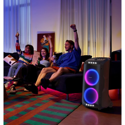 Портативна акустика Tronsmart Halo 300 Party Speaker RGB 240W (1144103) Black купити в Україні: Київ, Львів, Хмельницький, Тернопіль, Івано-Франківськ | Низька ціна, відгуки, характеристики від TELEMART фото