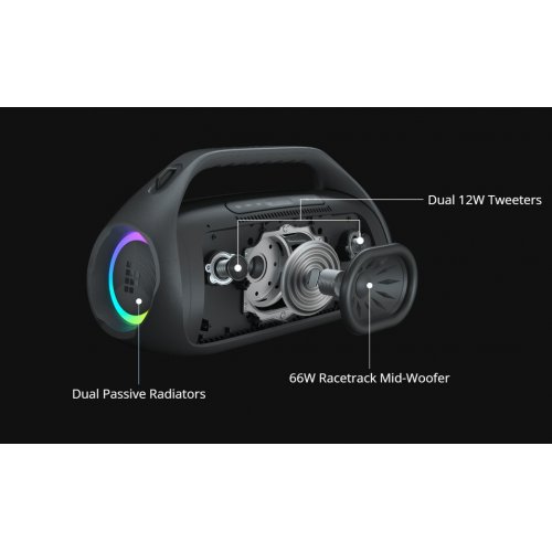 Портативна акустика Tronsmart Bang 2 Model P3000 (1257648) Black купити в Україні: Київ, Львів, Хмельницький, Тернопіль, Івано-Франківськ | Низька ціна, відгуки, характеристики від TELEMART фото