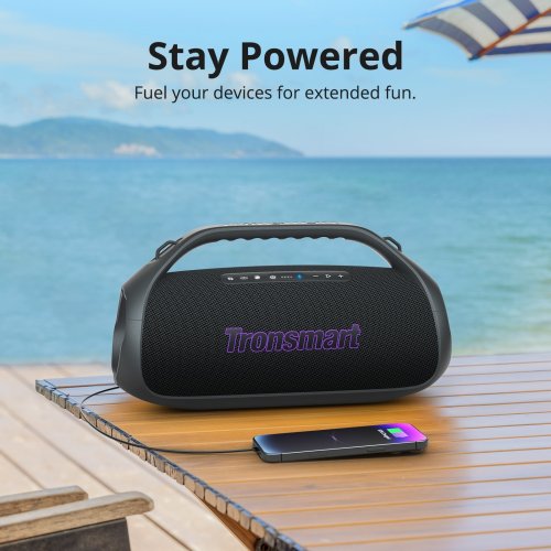 Портативна акустика Tronsmart Bang 2 Model P3000 (1257648) Black купити в Україні: Київ, Львів, Хмельницький, Тернопіль, Івано-Франківськ | Низька ціна, відгуки, характеристики від TELEMART фото