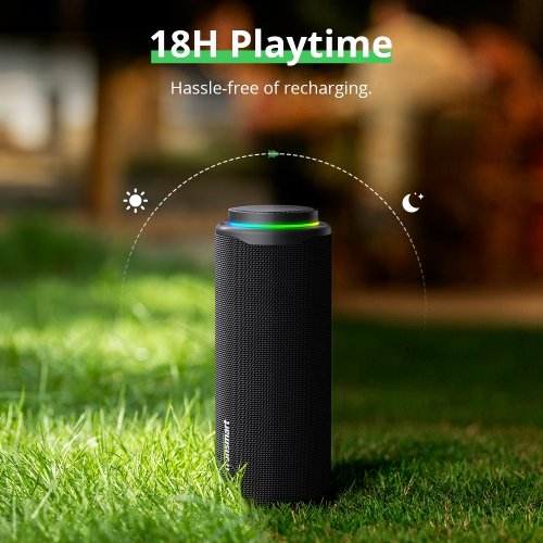 Портативна акустика Tronsmart T8 O3020 RGB 40W (1290635) Black купити в Україні: Київ, Львів, Хмельницький, Тернопіль, Івано-Франківськ | Низька ціна, відгуки, характеристики від TELEMART фото