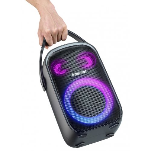 Портативная акустика Tronsmart Halo 100 Party Speaker RGB 60W (862339) Black купить в Украине: Киев, Днепр, Харьков, Одесса  | Низкая цена, отзывы, характеристики от TELEMART фото