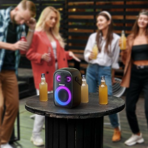 Портативная акустика Tronsmart Halo 100 Party Speaker RGB 60W (862339) Black купить в Украине: Киев, Днепр, Харьков, Одесса  | Низкая цена, отзывы, характеристики от TELEMART фото
