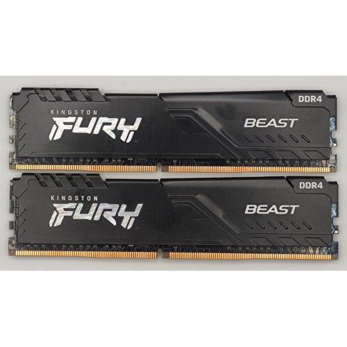 Озу Kingston DDR4 16GB (2x8GB) 3600Mhz FURY Beast Black (KF436C17BBK2/16) (Восстановлено продавцом, 881683) купить в Украине: Киев, Днепр, Харьков, Одесса  | Проверка совместимости, низкая цена, отзывы, характеристики от TELEMART фото