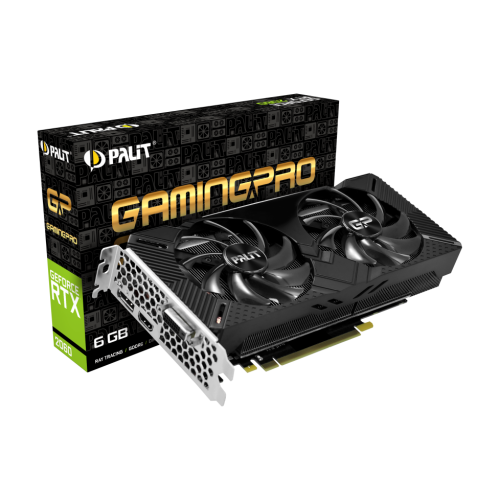 Відеокарта Palit GeForce RTX 2060 Gaming PRO OC 6144MB (NE62060T18J9-1062A) (Відновлено продавцем, 881684) купити в Україні: Київ, Львів, Хмельницький, Тернопіль, Івано-Франківськ | Перевірка сумісності, низька ціна, відгуки, характеристики від TELEMART фото