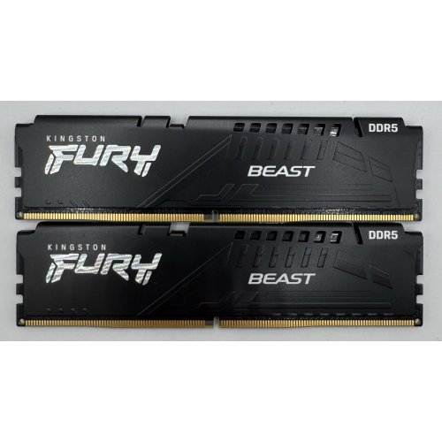 Озу Kingston DDR5 32GB (2x16GB) 5600Mhz FURY Beast (KF556C36BBEK2-32) (Восстановлено продавцом, 881779) купить в Украине: Киев, Днепр, Харьков, Одесса  | Проверка совместимости, низкая цена, отзывы, характеристики от TELEMART фото