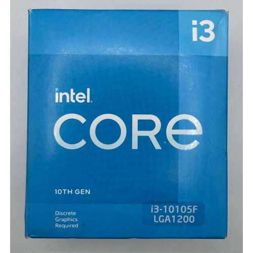 Процессор Intel Core i3-10105F 3.7(4.4)GHz 6MB s1200 Box (BX8070110105F) (Восстановлено продавцом, 881789) купить в Украине: Киев, Днепр, Харьков, Одесса  | Проверка совместимости, низкая цена, отзывы, характеристики от TELEMART фото